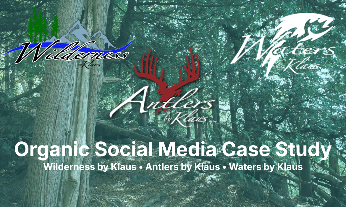 graphic for a case study outlining the massive growth in social media success by Ceasers Digital Strategies as they took over management of social accounts for the Klaus family of brands.